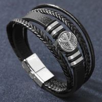 Handmade Romantic Boyfriend Life Tree Alloy Buckle Button Braid Unisex Wristband main image 5