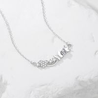 Casual Modern Style Commute Heart Shape Crown Butterfly Sterling Silver Polishing Plating Inlay Zircon Necklace main image 5