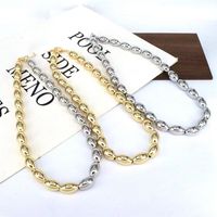 Streetwear Oval Copper Beaded Plating 18k Gold Plated Necklace main image 3