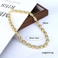Streetwear Oval Copper Beaded Plating 18k Gold Plated Necklace main image 2