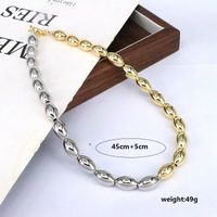Streetwear Oval Copper Beaded Plating 18k Gold Plated Necklace main image 6