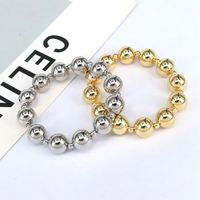 Vintage Style Simple Style Round Copper Beaded Plating 18k Gold Plated Bracelets main image 5