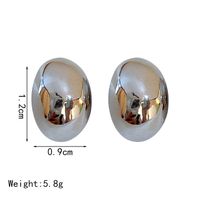 1 Pair Simple Style Solid Color Plating Steel Gold Plated Ear Studs main image 2