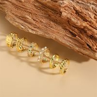 Vintage Style Simple Style Commute Solid Color Copper Plating Inlay Artificial Pearls Zircon 14k Gold Plated Open Rings main image 7