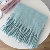 Women's Basic Simple Style Solid Color Circle Yarn Scarf sku image 2