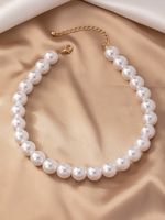Simple Style Round Beaded Alloy Women's Necklace sku image 2