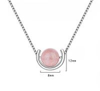 Style Simple Rond Le Cuivre Placage Incruster Cristal Or Blanc Plaqué Pendentif main image 2