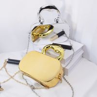 Women's Small Arylic Solid Color Classic Style Oval Lock Clasp Handbag main image 6