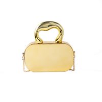Women's Small Arylic Solid Color Classic Style Oval Lock Clasp Handbag main image 5