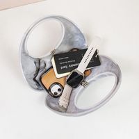 Women's Medium Arylic Solid Color Classic Style Oval Lock Clasp Handbag main image 4