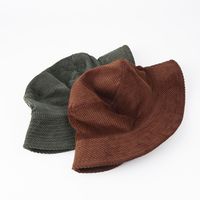 Women's Vintage Style Solid Color Big Eaves Bucket Hat main image 1