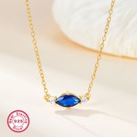 Elegant Luxurious Shiny Geometric Sterling Silver Plating Inlay Zircon 18k Gold Plated White Gold Plated Necklace main image 5