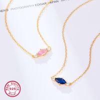 Elegant Luxurious Shiny Geometric Sterling Silver Plating Inlay Zircon 18k Gold Plated White Gold Plated Necklace main image 4