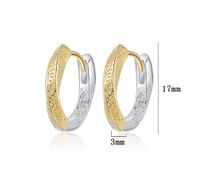 1 Pair Vintage Style Geometric Plating Copper White Gold Plated Hoop Earrings main image 2