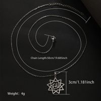 304 Stainless Steel XUPING Simple Style Geometric Witches Knot Oval Pendant Necklace main image 6