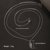 Edelstahl 304 XUPING Einfacher Stil Geometrisch Hexenknoten Oval Halskette Mit Anhänger main image 10