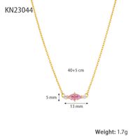 Elegant Luxurious Shiny Geometric Sterling Silver Plating Inlay Zircon 18k Gold Plated White Gold Plated Necklace main image 2