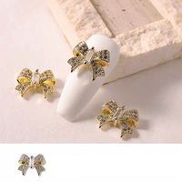 Elegant Butterfly Bow Knot Copper Inlaid Zircon Nail Decoration Accessories 3 Pieces main image 7