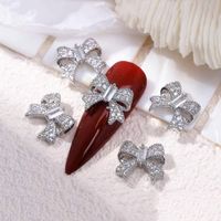 Elegant Butterfly Bow Knot Copper Inlaid Zircon Nail Decoration Accessories 3 Pieces main image 1