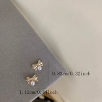 Sweet Butterfly Bow Knot Copper Zircon Nail Decoration Accessories 4 Pieces main image 2