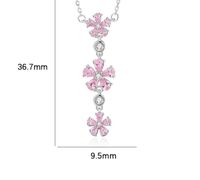 Simple Style Flower Sterling Silver Pendant Necklace main image 2