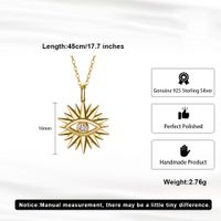 Simple Style Devil's Eye Sterling Silver Plating 14k Gold Plated Silver Plated Pendant Necklace main image 2