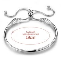 Simple Style Round Sterling Silver Plating Silver Plated Bracelets sku image 2