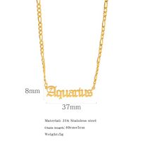 Simple Style Constellation Stainless Steel Plating Pendant Necklace main image 2
