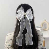 Women's Sweet Solid Color Bow Knot Cloth Hair Clip main image 1