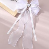 Women's Sweet Solid Color Bow Knot Cloth Hair Clip main image 3