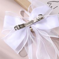 Women's Sweet Solid Color Bow Knot Cloth Hair Clip main image 5