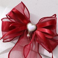 Women's Sweet Solid Color Bow Knot Cloth Hair Clip main image 7
