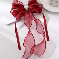Women's Sweet Solid Color Bow Knot Cloth Hair Clip main image 8