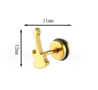 1 Piece Vintage Style Guitar Plating Stainless Steel Ear Studs main image 2