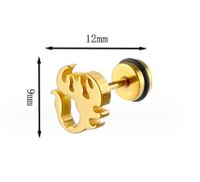 1 Piece Simple Style Geometric Solid Color Plating Stainless Steel Ear Studs main image 2
