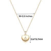Simple Style Letter Heart Shape Copper Plating Zircon 14k Gold Plated Pendant Necklace main image 2