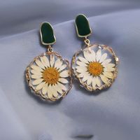 1 Paire Style Ig Sucré Fleur Arylique Boucles D'oreilles main image 4