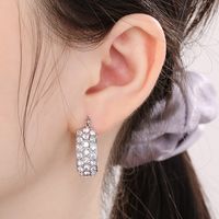 1 Pair Simple Style Round Plating Inlay Stainless Steel Zircon 18K Gold Plated Earrings main image 8
