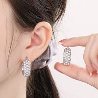 1 Pair Simple Style Round Plating Inlay Stainless Steel Zircon 18K Gold Plated Earrings main image 10