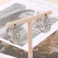 1 Pair Simple Style Round Plating Inlay Stainless Steel Zircon 18K Gold Plated Earrings main image 4