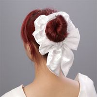 امرأة أسلوب بسيط اللون الصامد قماش Bowknot ربطة شعر main image 7