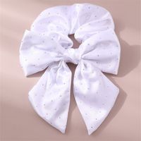 Women's Simple Style Solid Color Cloth Bowknot Hair Tie sku image 1