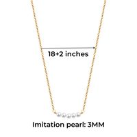 Casual Classic Style Solid Color Freshwater Pearl Copper Plating 14k Gold Plated Necklace main image 2