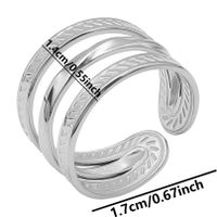 Simple Style Circle Stainless Steel Layered 18k Gold Plated Open Rings sku image 1