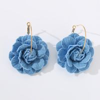 1 Paar Übertrieben Romantisch Blume Perle Dreidimensional Legierung Tuch Tropfenohrringe Ohrringe main image 9
