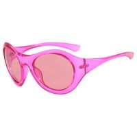 Y2k Solid Color Pc Round Frame Full Frame Women's Sunglasses main image 3
