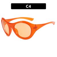 Y2k Color Sólido Ordenador Personal Marco Redondo Fotograma Completo Gafas De Sol Mujer sku image 4