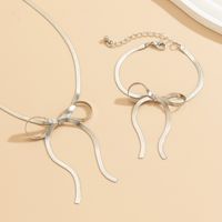 Modern Style Simple Style Bow Knot Copper Handmade Plating 18k Gold Plated Jewelry Set main image 6