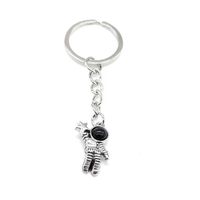 Vintage Style Simple Style Astronaut Star Alloy Plating Inlay Acrylic Silver Plated Bag Pendant Keychain sku image 1