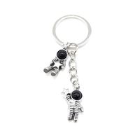 Vintage Style Simple Style Astronaut Star Alloy Plating Inlay Acrylic Silver Plated Bag Pendant Keychain sku image 3
